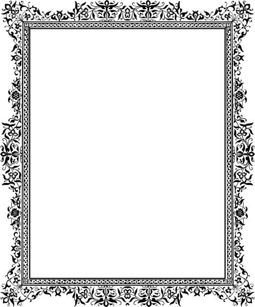 frame flourish silhouette ornate  svg vector cut file