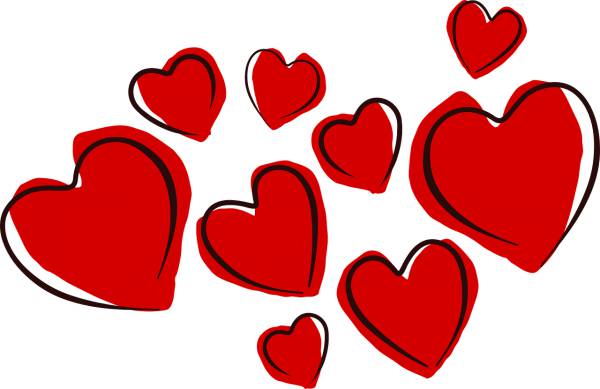 hearts valentine love romance  svg vector cut file