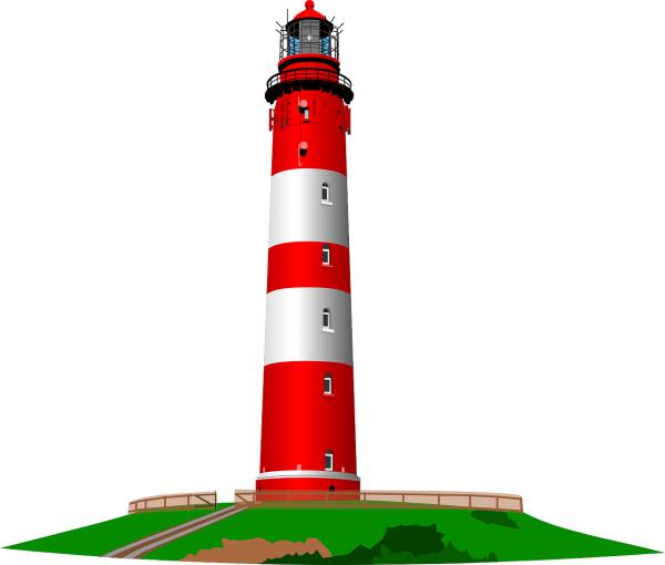 lighthouse ocean sea red white  svg vector cut file