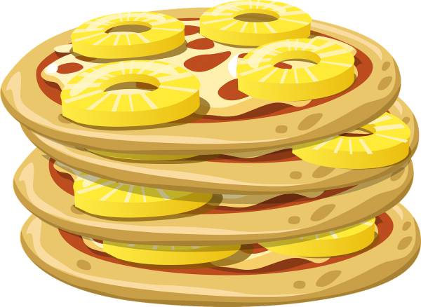 pizza pizza hawaii pineapple food  svg vector cut file