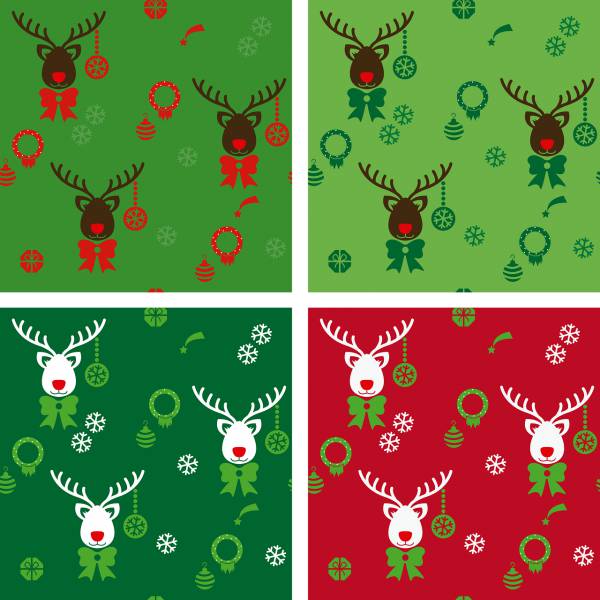 reindeer garland pattern christmas  svg vector cut file