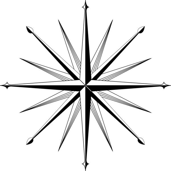 wind rose compass direction  svg vector cut file