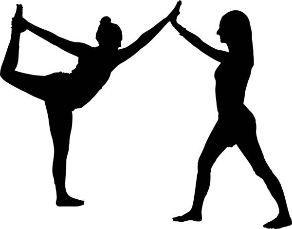 yoga exercise female fitness girl  svg vector cut file