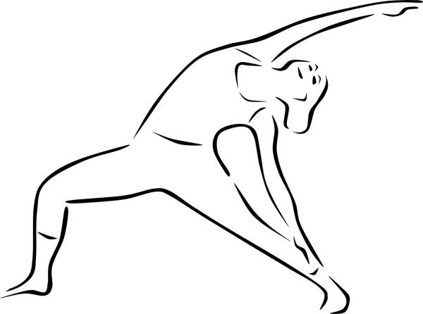 yoga yoga pose trikonasana bikram  svg vector cut file