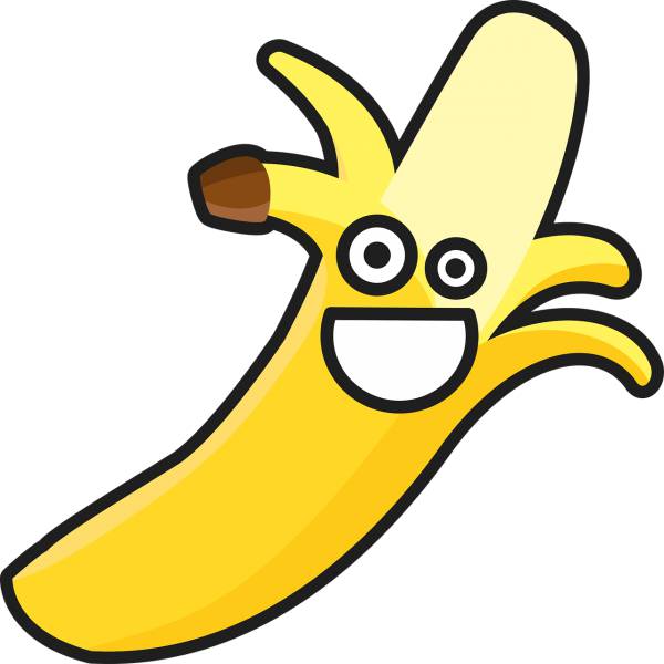 banana cartoon cheer cheerful  svg vector cut file
