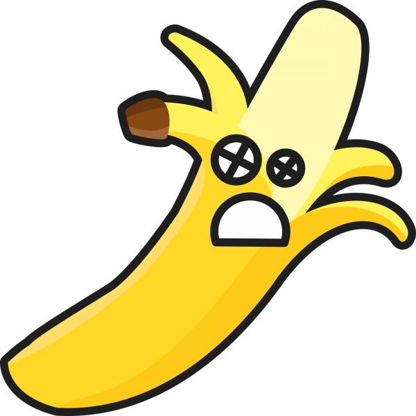 banana cartoon comic cute dead  svg vector cut file