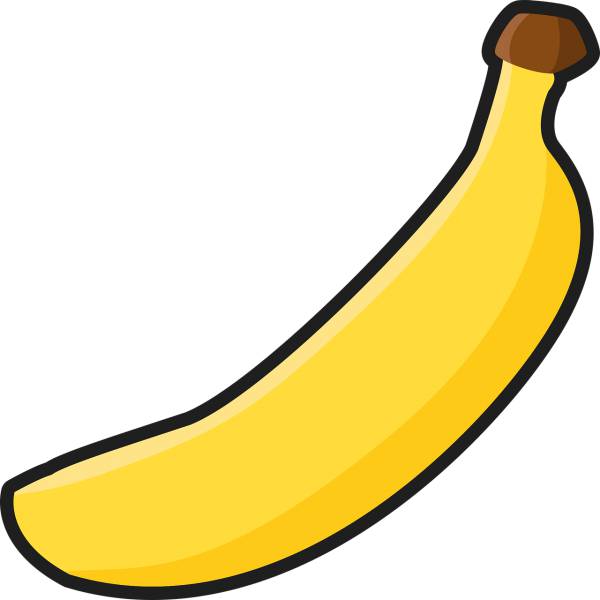 banana flat fruit simple sweet  svg vector cut file