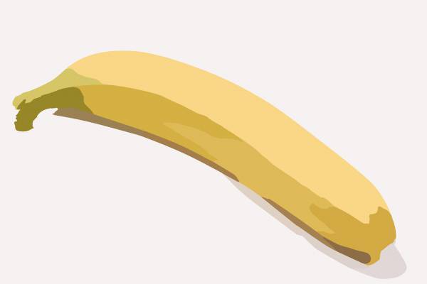 banana fruit sweet bent yellow  svg vector cut file