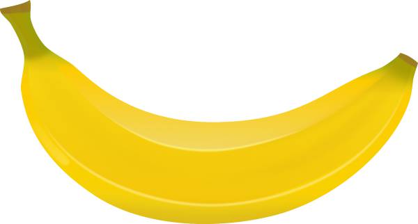 banana fruit yellow sweet bent  svg vector cut file