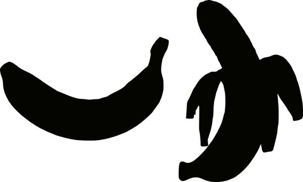banana silhouette delicious eatable  svg vector cut file