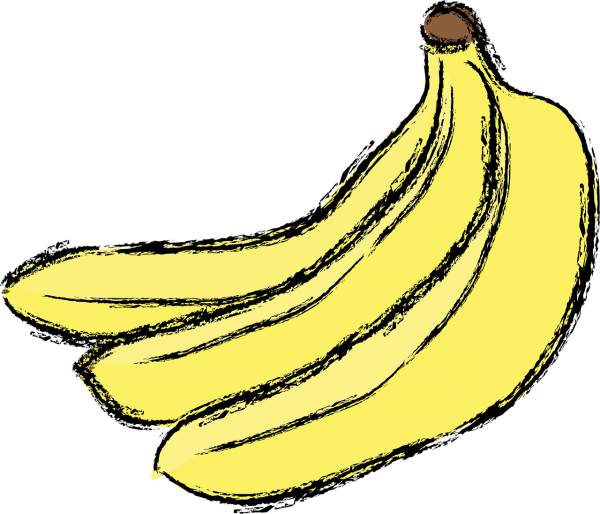 banana yellow fruit food color  svg vector cut file