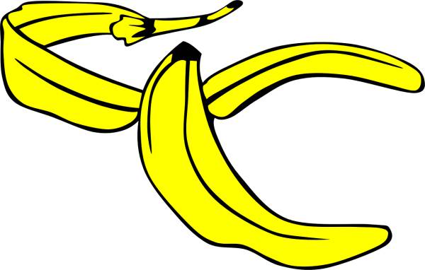banana yellow peel slip fruit  svg vector cut file