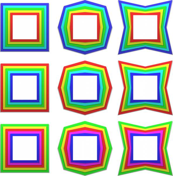frame border set square rectangle  svg vector cut file