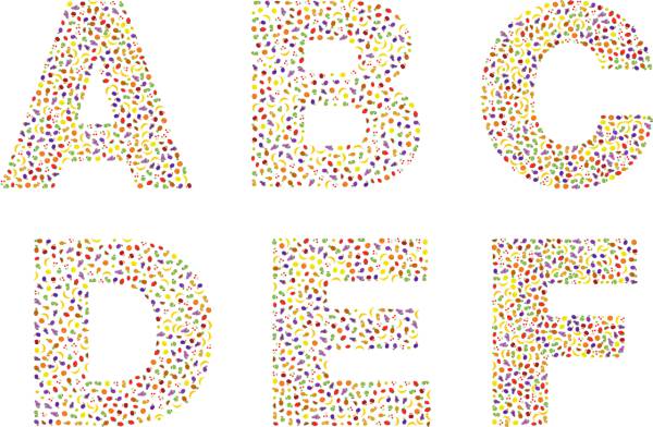 fruit font alphabet english  svg vector cut file