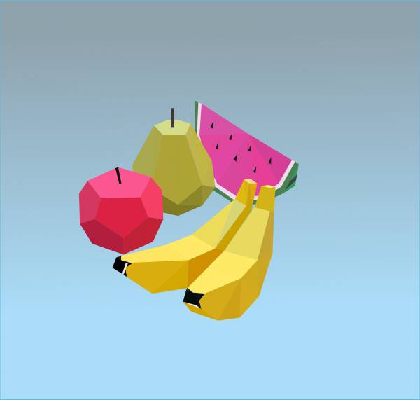 fruit watermelon bananas pear food  svg vector cut file