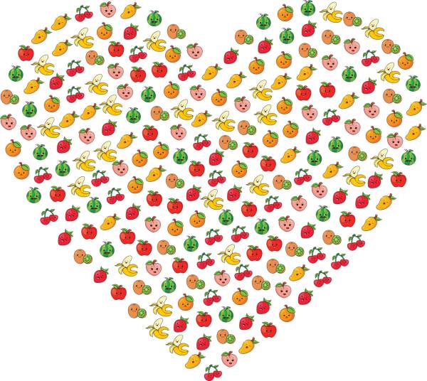 heart fruit symbol love food  svg vector cut file