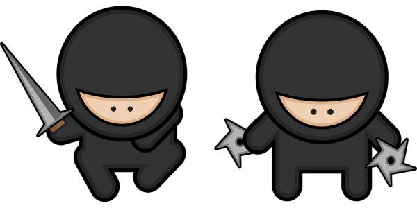 ninjas cartoon character black  svg vector cut file