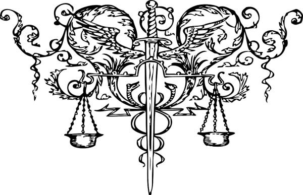 scales sword justice law  svg vector cut file