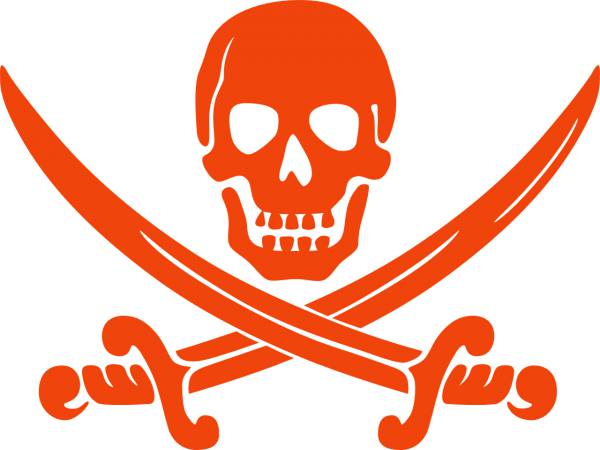 skull pirate bone danger death  svg vector cut file