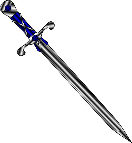 sword silver blue medieval blade  svg vector cut file