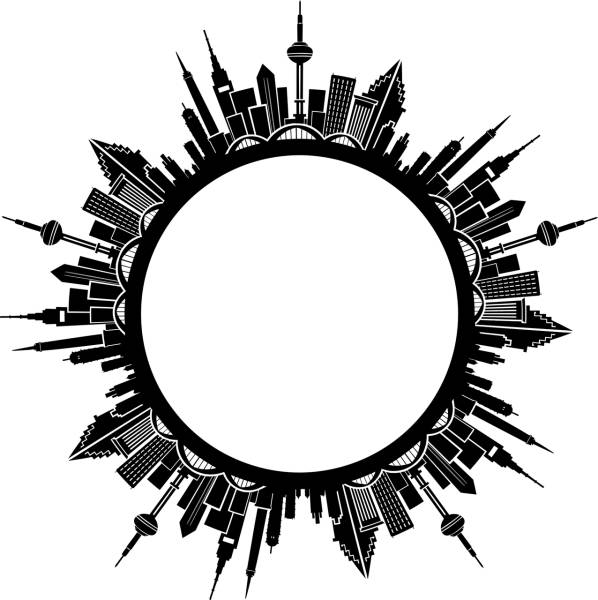 berlin frame border cityscape  svg vector cut file