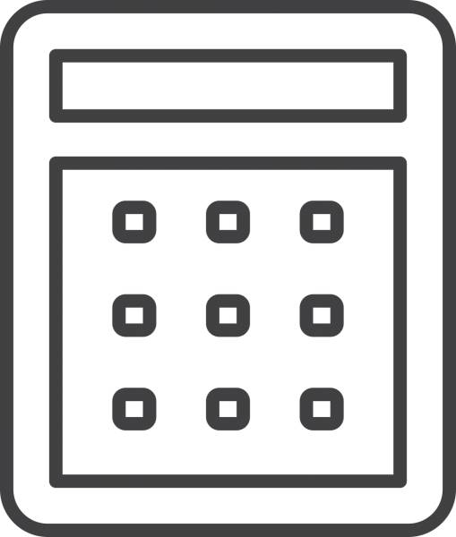 calculator outline electronic  svg vector cut file