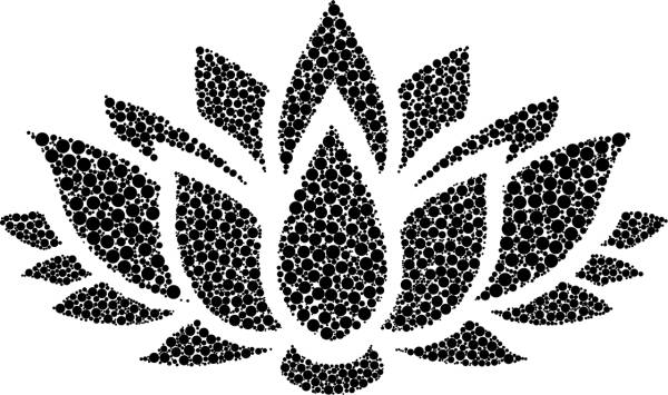 flower floral lotus plant circles  svg vector cut file