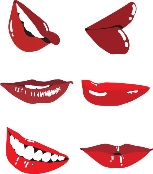 laugh smile outline lips beauty  svg vector cut file