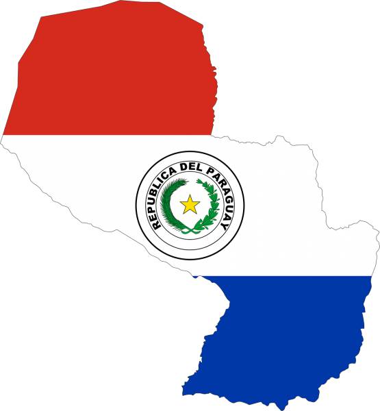 paraguay flag map borders country  svg vector cut file