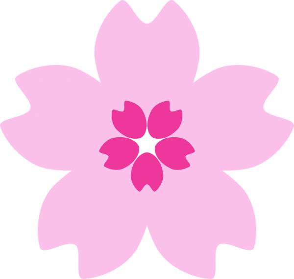 sakura cherry blossom pink flower  svg vector cut file