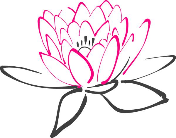 water lily flower pink lotus lily  svg vector cut file