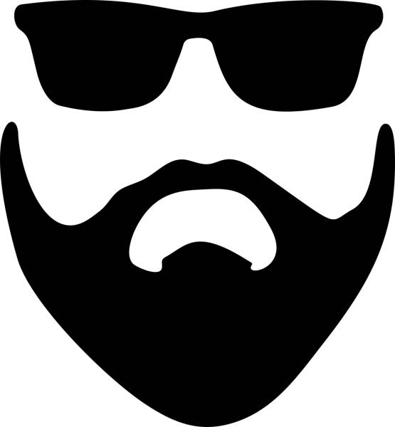beard facial hair sunglasses man  svg vector cut file