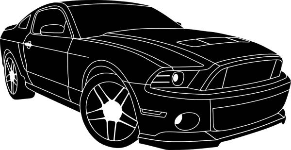 car black white auto vehicle  svg vector cut file