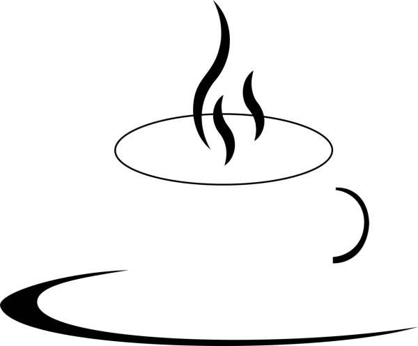 coffee cup silhouette steam hot  svg vector cut file