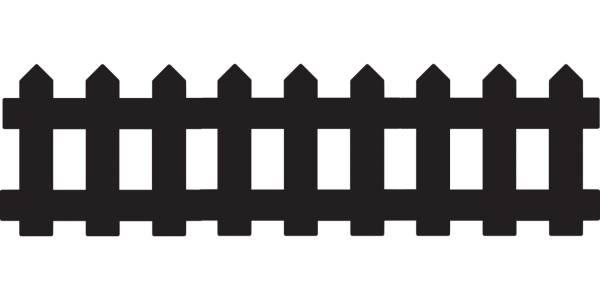 fence wooden silhouette black  svg vector cut file