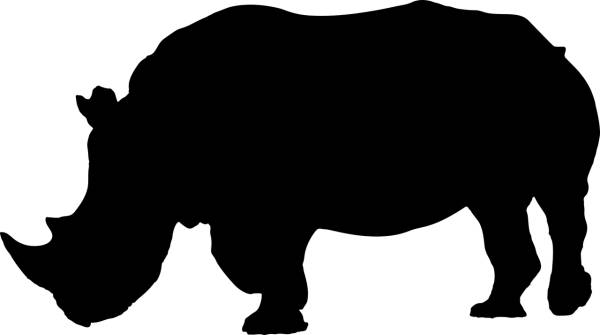 rhinoceros rhino animal wildlife  svg vector cut file