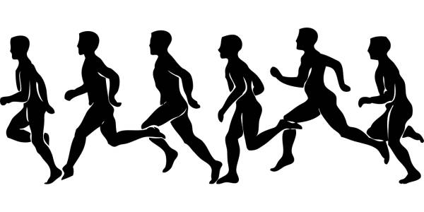 runners silhouette people running  svg vector cut file