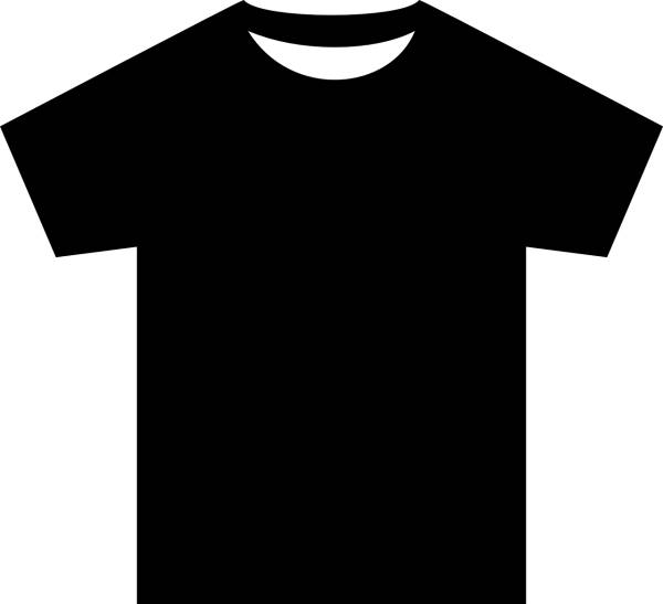 t shirt shirt silhouette black  svg vector cut file