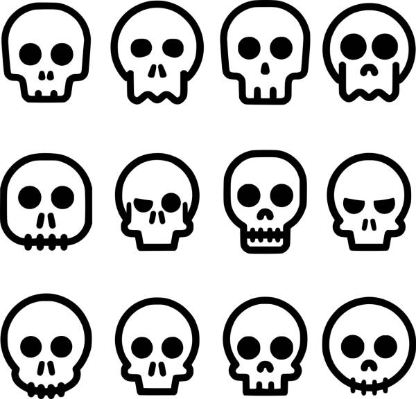 skulls death skeleton dead bone  svg vector cut file