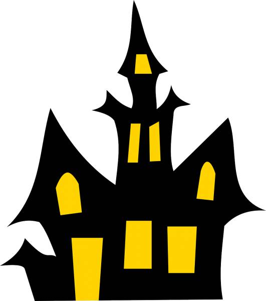 haunted house halloween building  svg vector cut file