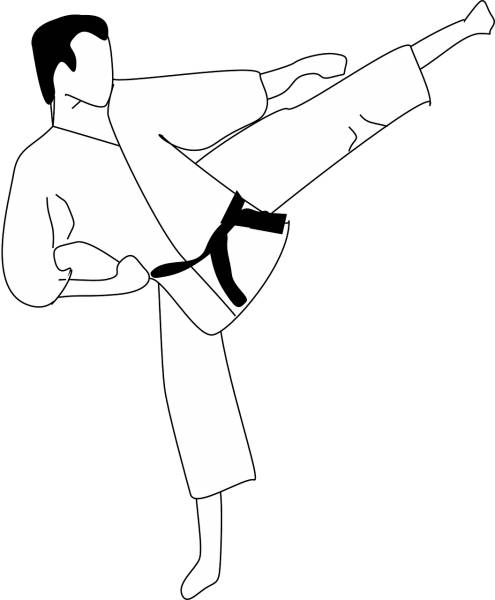 karate kick sports defense  svg vector cut file