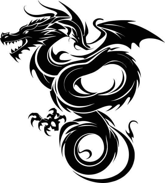ai generated dragon logo design  svg vector cut file