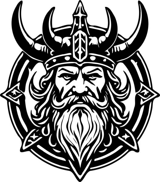 ai generated viking horns man  svg vector cut file