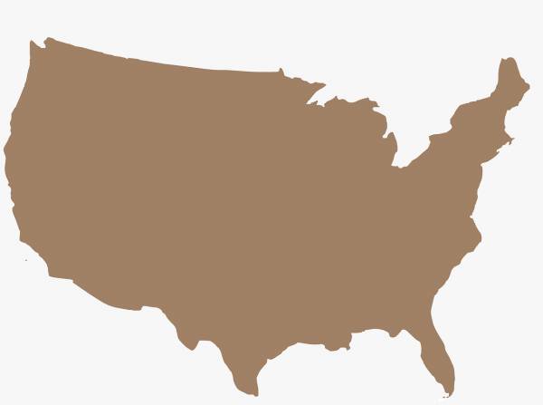 america map usa brown map  svg vector cut file