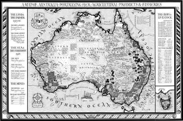 australia map cartography line art  svg vector cut file