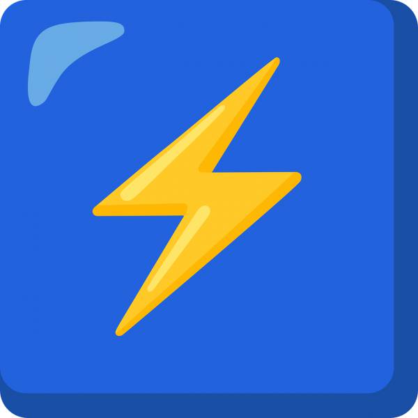button icon symbol lightning  svg vector cut file
