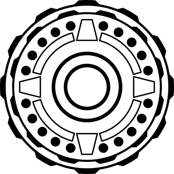 circle pattern design technology  svg vector cut file