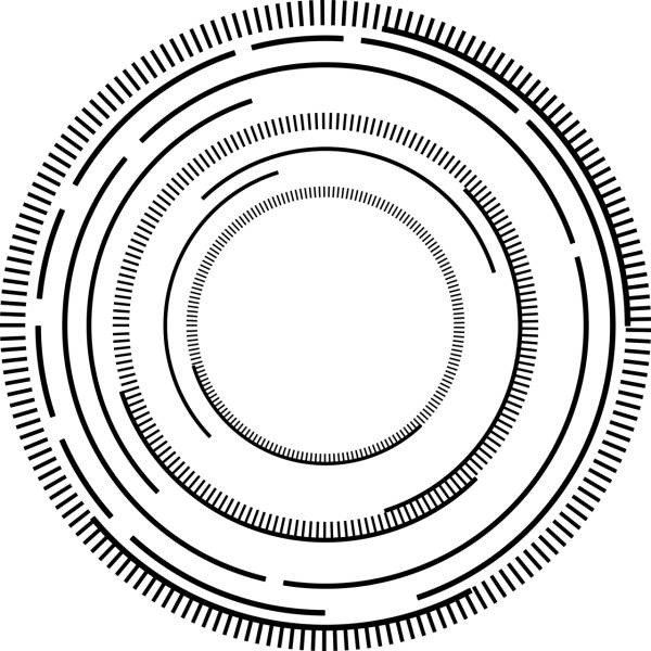 circle rings ticks pattern design  svg vector cut file