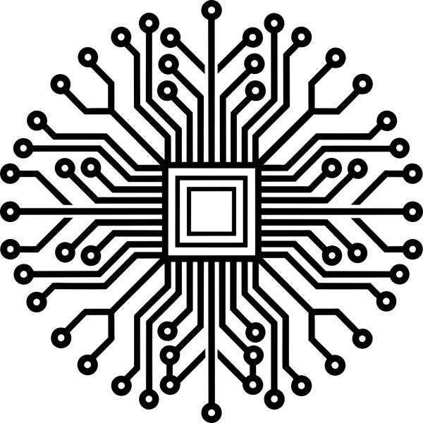 computer processor cpu chip  svg vector cut file
