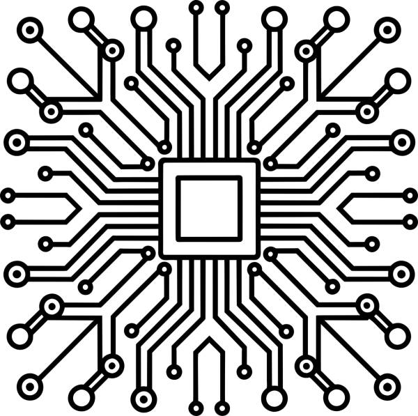computer processor cpu chip  svg vector cut file